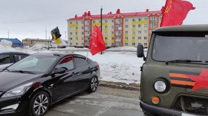 1. Автопробег посвященный 80-летию победы Советского союза в Великой Отечественной войне п. Пангоды