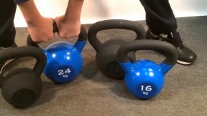 Гиря чугунная обрезиненная Sport Elit с широким хватом 12, 16, 24 кг