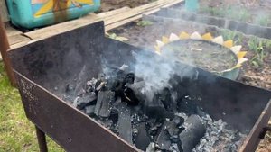 Будем жарить ШАШЛЫКИ! Подготавливаем мангал - обжигаем угольки!