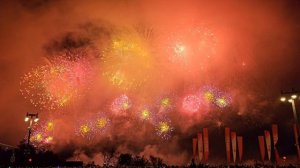 Москва. Воробьевы горы. Салют на День Победы. Moscow. Vorobyovy Gory. Victory Day fireworks