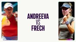 26.04.2025.  Мирра Андреева - Магдалена Френх. WTA 1000 Madrid. Mirra Andreeva - Magdalena Fręch