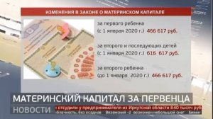 Материнский капитал за первенца. Новости. 02/03/2020. GuberniaTV