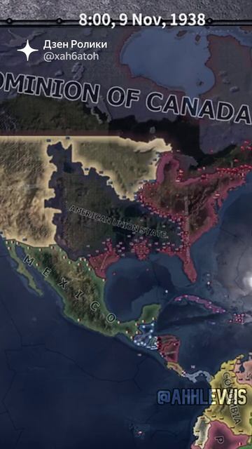 Hearts of Iron 4 _ Соединенные Штаты в Кайзеррайхе _ ТАЙМЛАПС _ #ww2 #шорты #hoi4 #таймлапс
