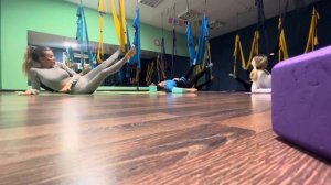 Аэро йога в гамаках. Полный урок. Средний уровень. Сило