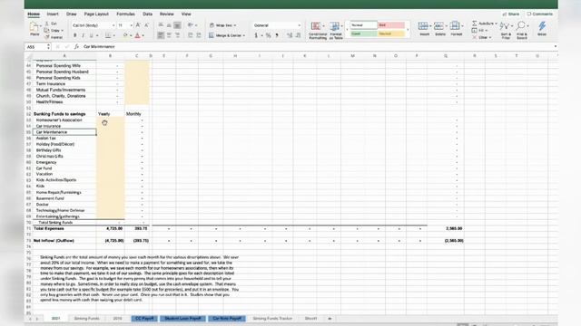 Setting up an EXCEL BUDGET 2021 /  a USER FRIENDLY Budget Template! for BUDGETING your MONEY!