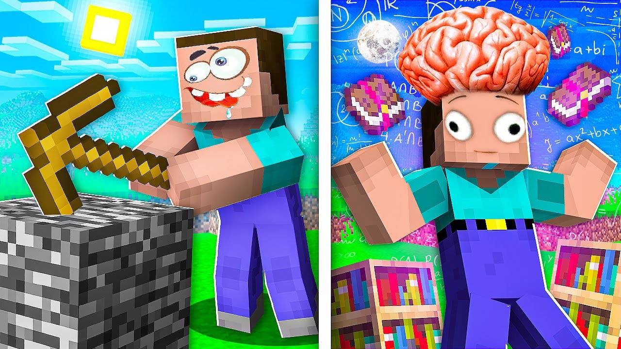 🤪 от Глупого  НУБА  до САМОГО УМНОГО 🧠 СИМУЛЯТОР IQ в Майнкрафт ! ВЛАДУС