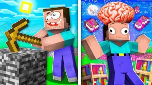 🤪 от Глупого  НУБА  до САМОГО УМНОГО 🧠 СИМУЛЯТОР IQ в Майнкрафт ! ВЛАДУС