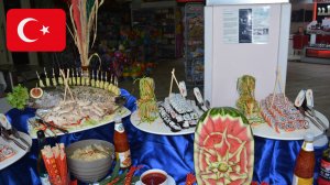 Морепродукты на ужин, в отеле Primasol Hane Family Resort. Турция. Сиде. Август 2019