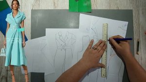 Моделирование. Встречная складка и двойная застежка. Выкройка № 1702.