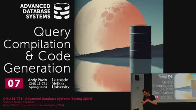 ADV24-07 JIT Query Compilation & Code Generation