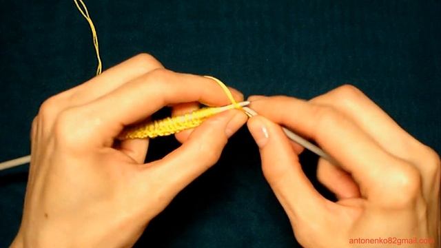 Вязание спицами. МК: Резинка 1х1 из снятых петель - Knitted elastic stitch 1x1 смотреть онлайн