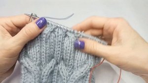 Зимняя шапка для мальчика спицами/ Размер 48