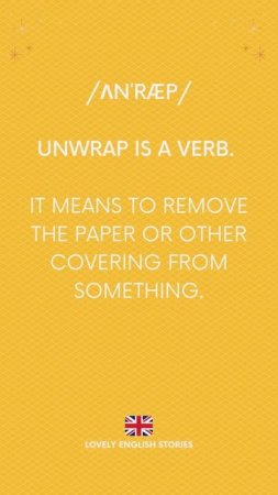 Learn English Vocabulary   What does 'unwrap' mean   Learn British English #learnenglish #christmas