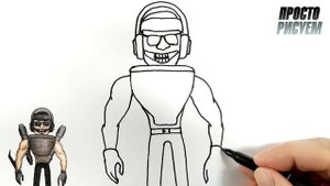 Рисуем МУТАНТ скибиди туалет