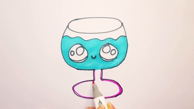 Drawing a Glass for Children | Bolalar Uchun Kubok Chizish | Как нарисовать МИЛЫЙ СТАКАН