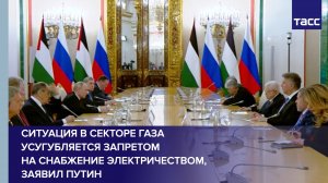 Ситуация в секторе Газа усугубляется запретом на снабжение электричеством, заявил Путин