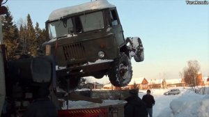 ГАЗ 66, погрузка и перевозка на КАМАЗе манипуляторе