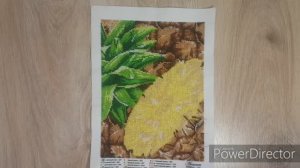 ГОТОВА половина серии ФРУКТОВ от Мика_АНАНАСЫ_ готовая работа и впечатления_вышивка бисером