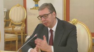 Владимир Путин встретился с Президентом Республики Сербии Александром Вучичем, 9 мая 2025 года