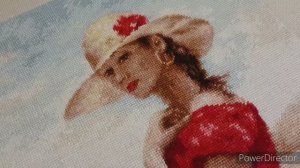 Готовая работа_ Цветущее место от Luca-S_Перекос канвы при полукресте_вышивка крестом