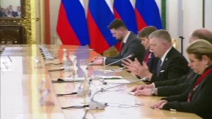 Владимир Путин принял в Кремле Председателя Правительства Словацкой Республики Роберта Фицо, 10 мая