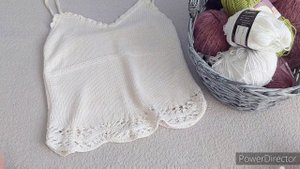 ЛЕТНЯЯ МАЙКА СПИЦАМИ ИЗ БАМБУКА