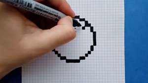 Как нарисовать влюблённый смайлик по клеточкам