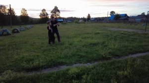 Тренировка в деревне своими силами. Вторая тренировка, пришёл один Семён. Есть мы-есть всё (с)Матвей