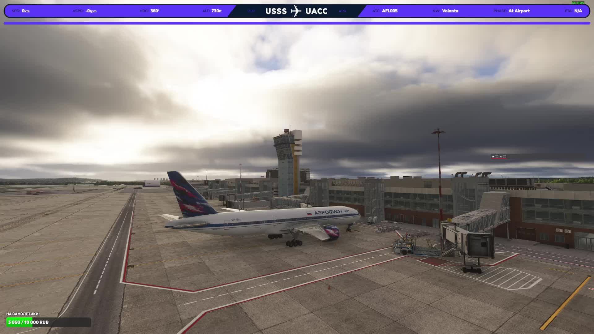 MSFS 2024 PMDG 777-200ER, AFL005, Vatsim, Yekaterinburg(USSS) - Astana(UACC)