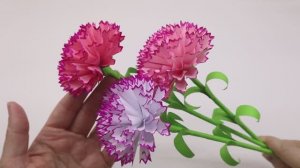 Бумажные цветы! Как сделать цветы Гвоздики из бумаги! Поделки своими руками!