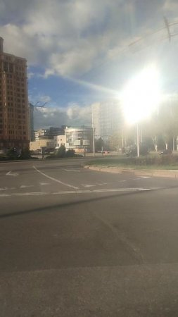 Шахтёрская площадь в лучах заходящего солнца