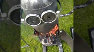 Миньон. Садовая печка из газового баллона.