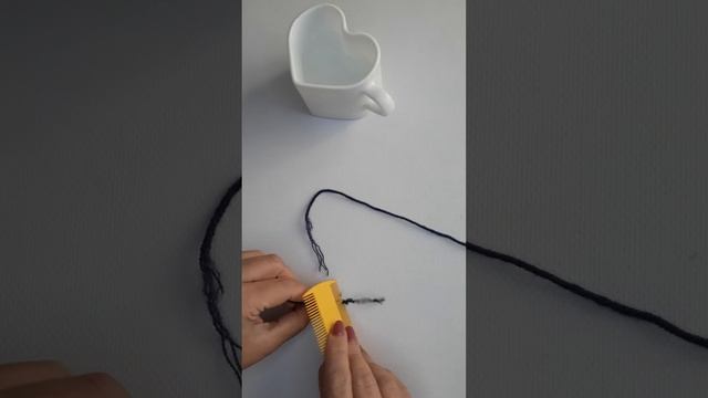 Соединение шерстяной нити без узлов