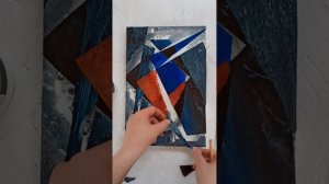 Коллаж из монотипных отпечатков в авангардном стиле