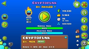 Geometry Dash cryptofunk оригинал полное прохождение уровня {демона}