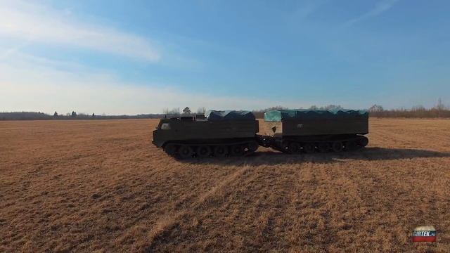 Снегоболотоход-амфибия ДТ-10П "Витязь". Плавающий, грузоподъёмность 10 тонн.