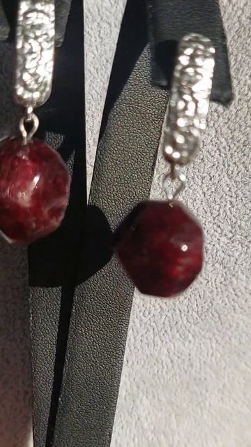 Серьги гранат альмандин для волшебной Елены 🌹💎