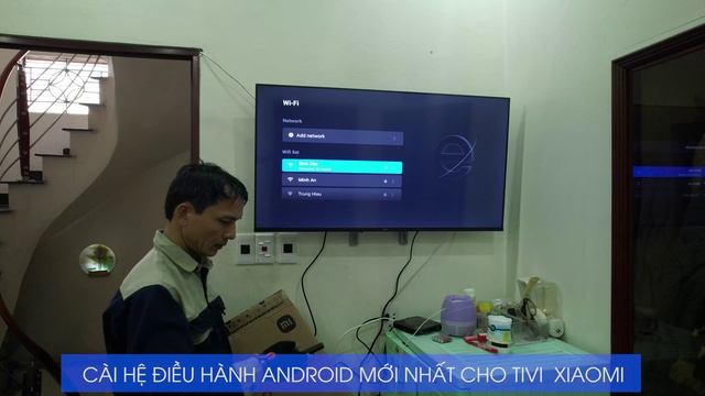 Lắp tivi xiaomi A 43 inches tại ngõ 153 Hai Bà Trưng, phường An Biên
