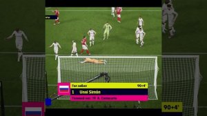 На последних секундах вратарь забил гол! #лучшийгол #efootball