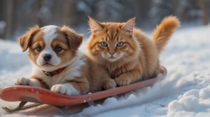 Cat Whisniff Saves a Freezing Puppy _ What Happens Next Is Beautiful #cat #puppy