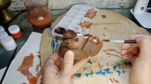 Как раскрасить деревянную фигурку