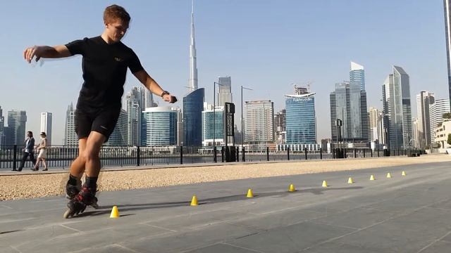 Slalom roller skate video level 2 Crazy/Слалом на роликах видео урок