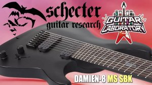 SCHECTER DAMIEN-8 MS SBK - гитара 8 струн с веерными ладами