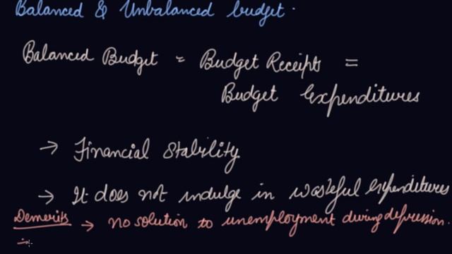Balance and Unbalanced Budget | Class 12 Macroeconomics Government Budget and the Economy