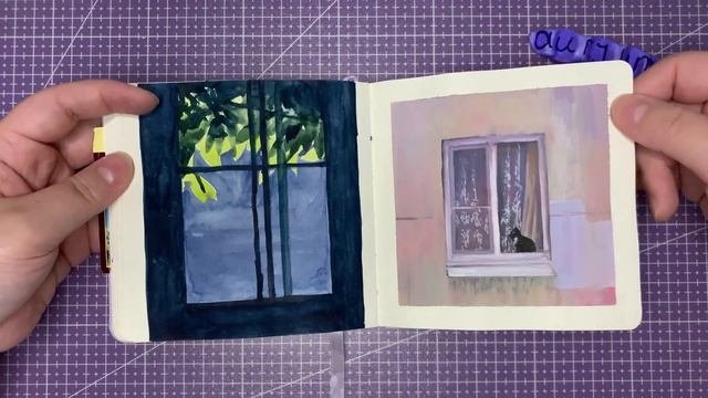 SKETCHBOOK TOUR 2023-2024 | Листалка и обзор фиолетового скетчбука от Sketchmarker