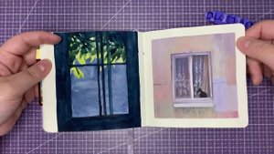 SKETCHBOOK TOUR 2023-2024 | Листалка и обзор фиолетового скетчбука от sketchmarker