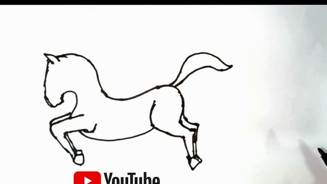 Easy drawing of a horse/Легкий рисунок лошади/Ot rasmini oson chizish
