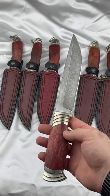 Сталь - Дамаск. Гарды - мельхиор. Рукоять стабилизирова смотреть онлайн