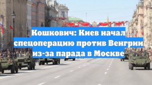 Кошкович: Киев начал спецоперацию против Венгрии из-за парада в Москве