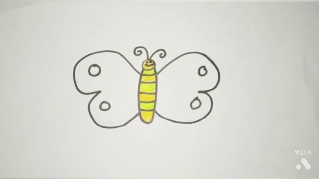 How to draw a butterfly for kids  | Butterfly drawing рисунок бабочка для малыша
